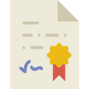 A cartoon diploma