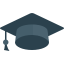 Black school graduation cap